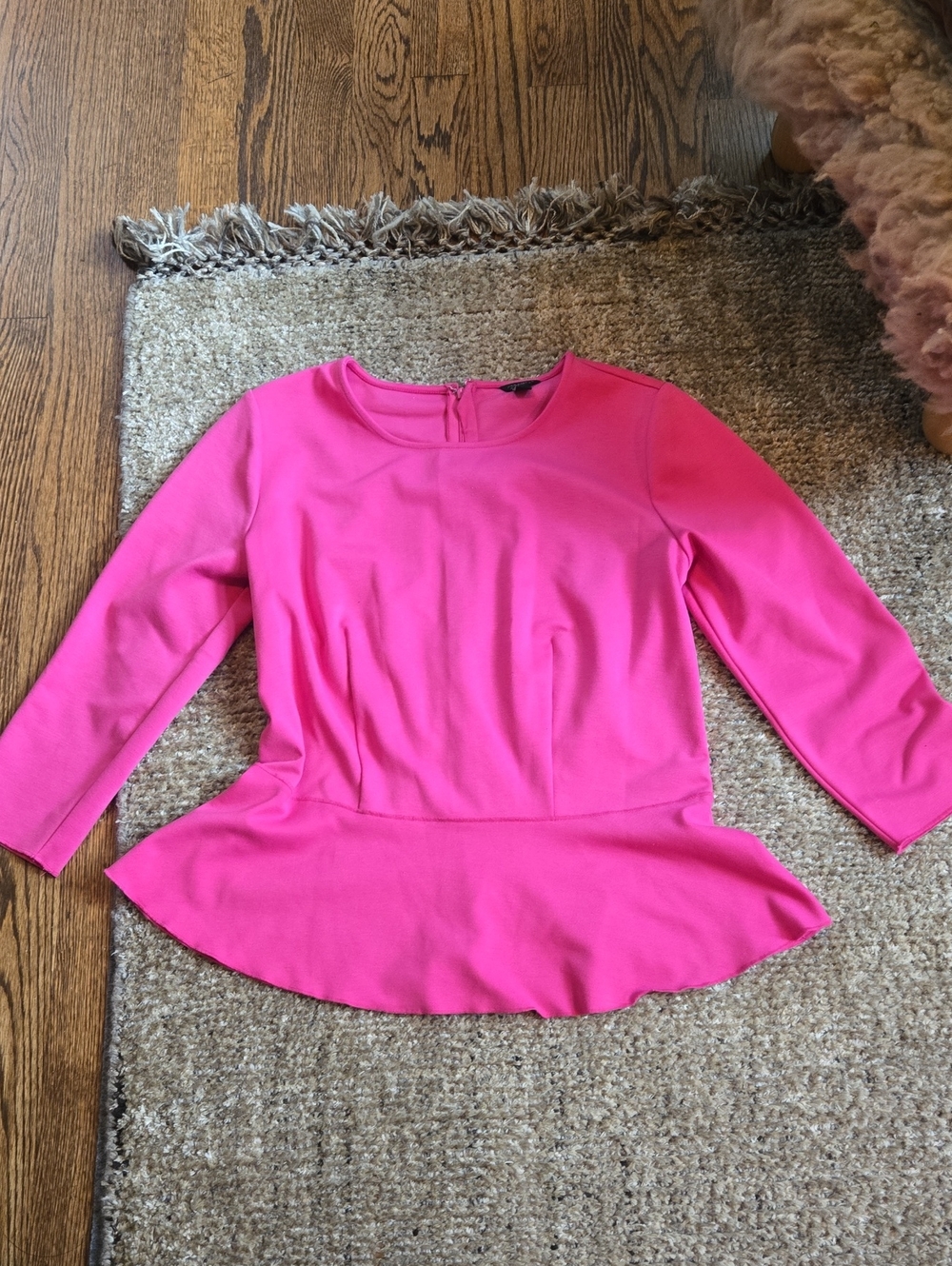 Ann Taylor Hot Pink Peplum Top